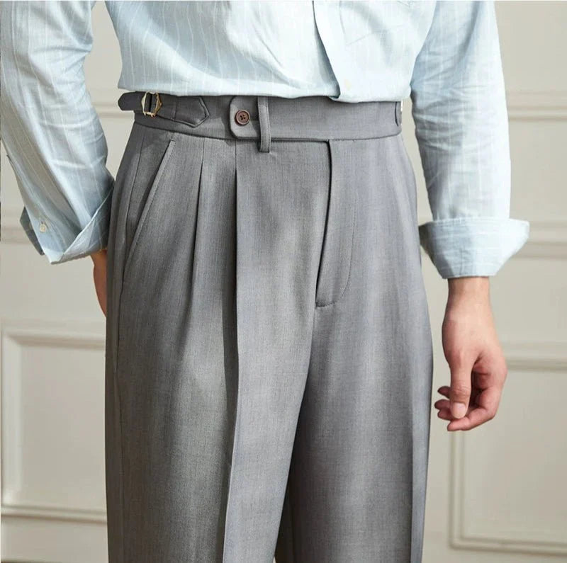 Pantalon fluide taille haute élégant