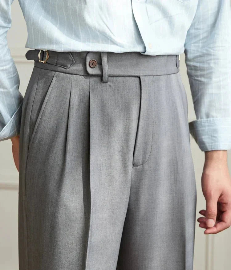 Pantalon fluide taille haute élégant