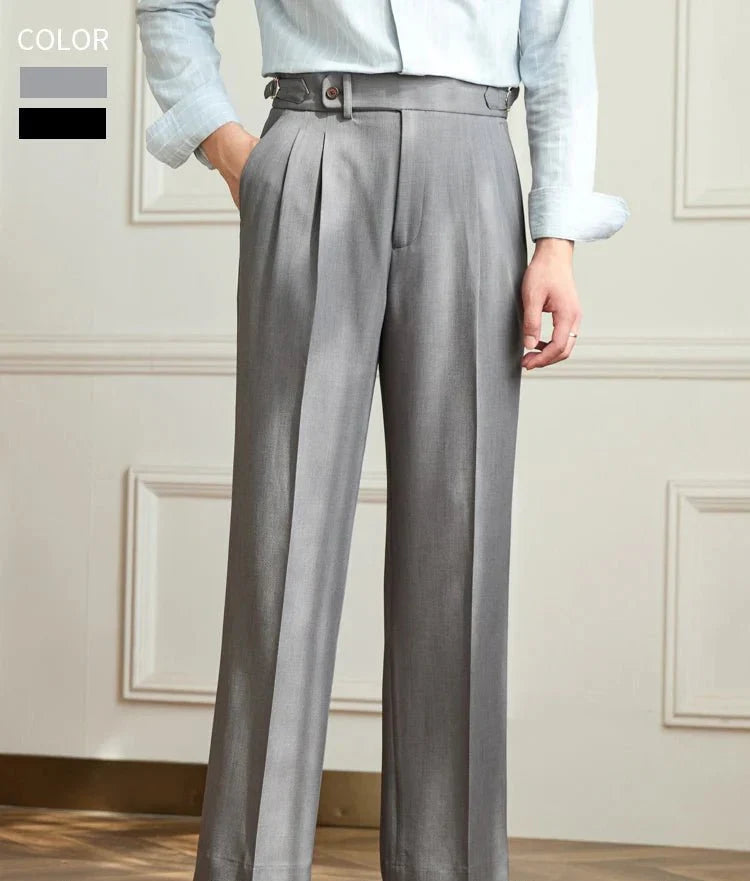 Pantalon fluide taille haute élégant