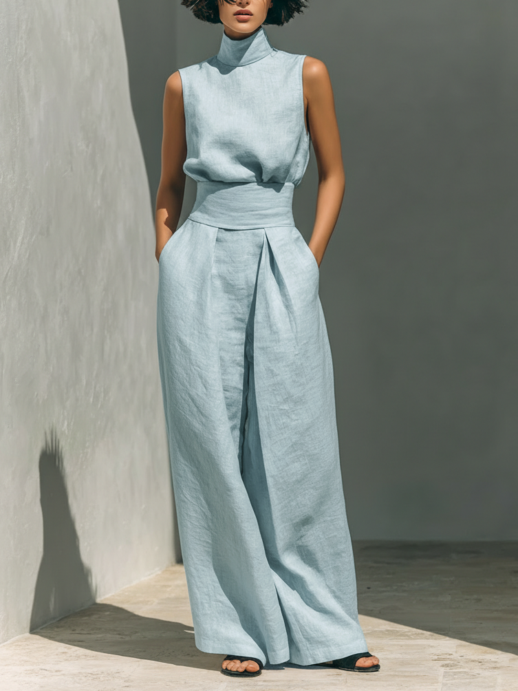 Claire Marceaux | Ensemble Large en Lin Élégant Ariana