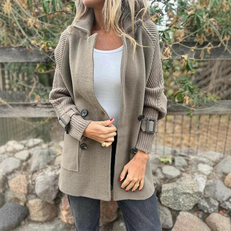 MANTEAU MI-LONG À DOUBLE BOUTONNAGE
