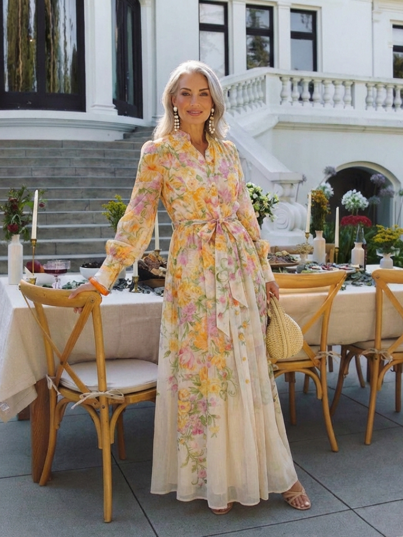 Robe Maxi Longues Florale Transparent Cressida