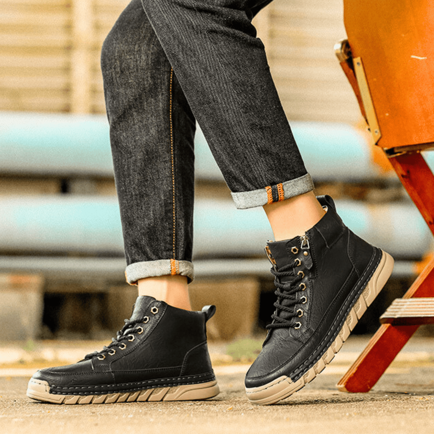 Bottes en Cuir pour Homme