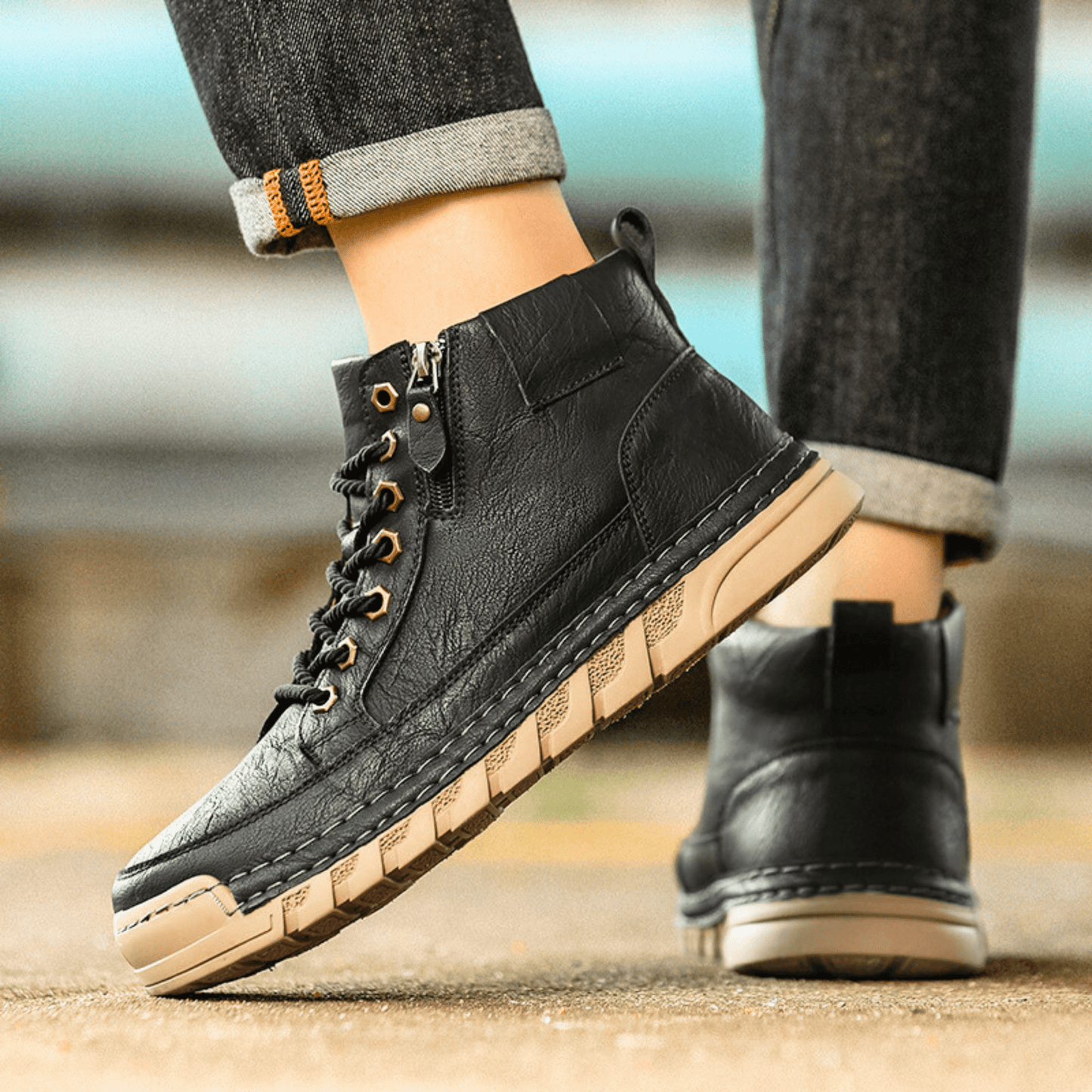 Bottes en Cuir pour Homme