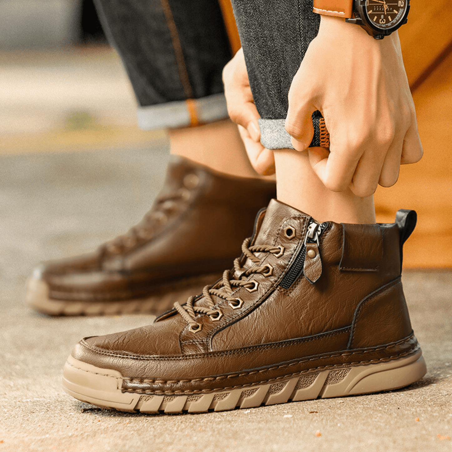Bottes en Cuir pour Homme